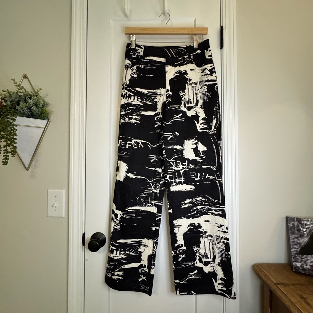 White Fox Fashion Streetwear wide leg Pants